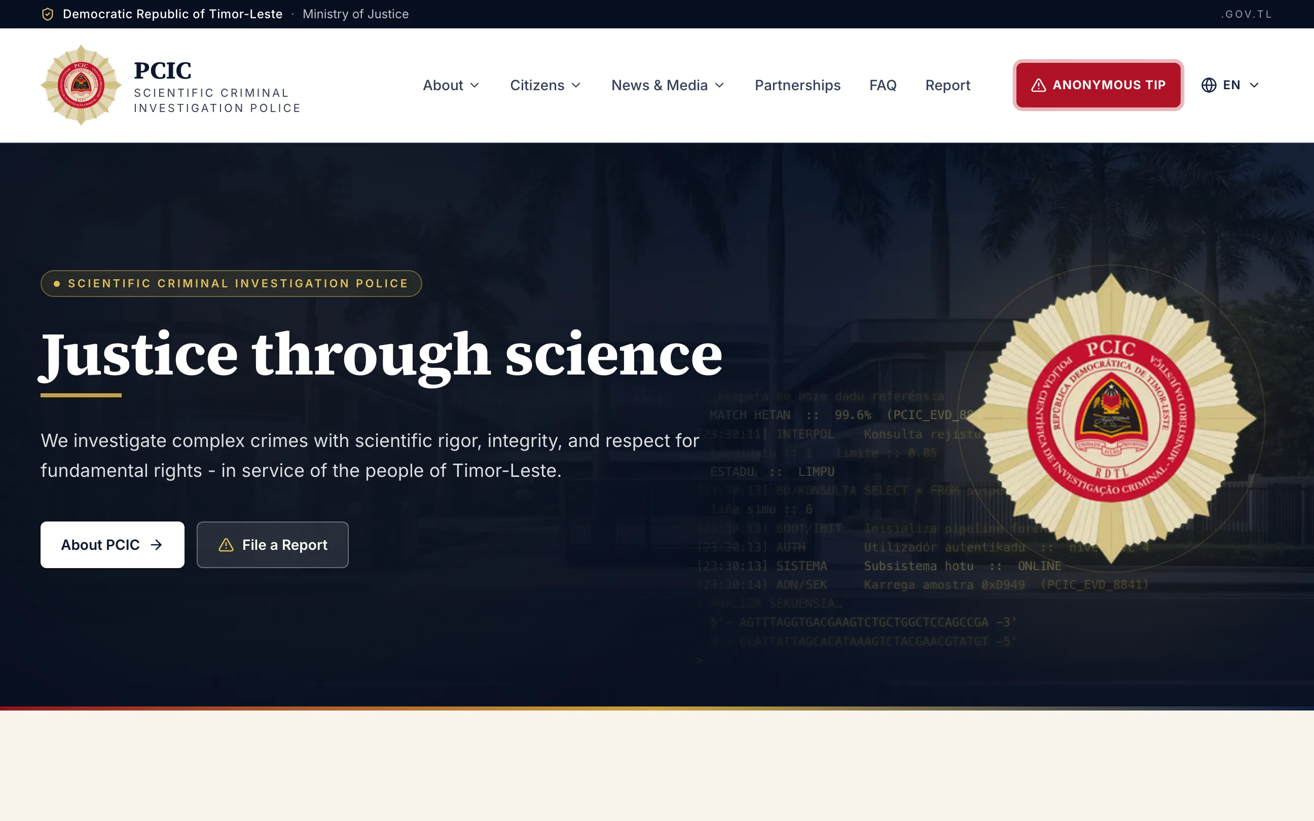 PCIC — Scientific Criminal Investigation Police