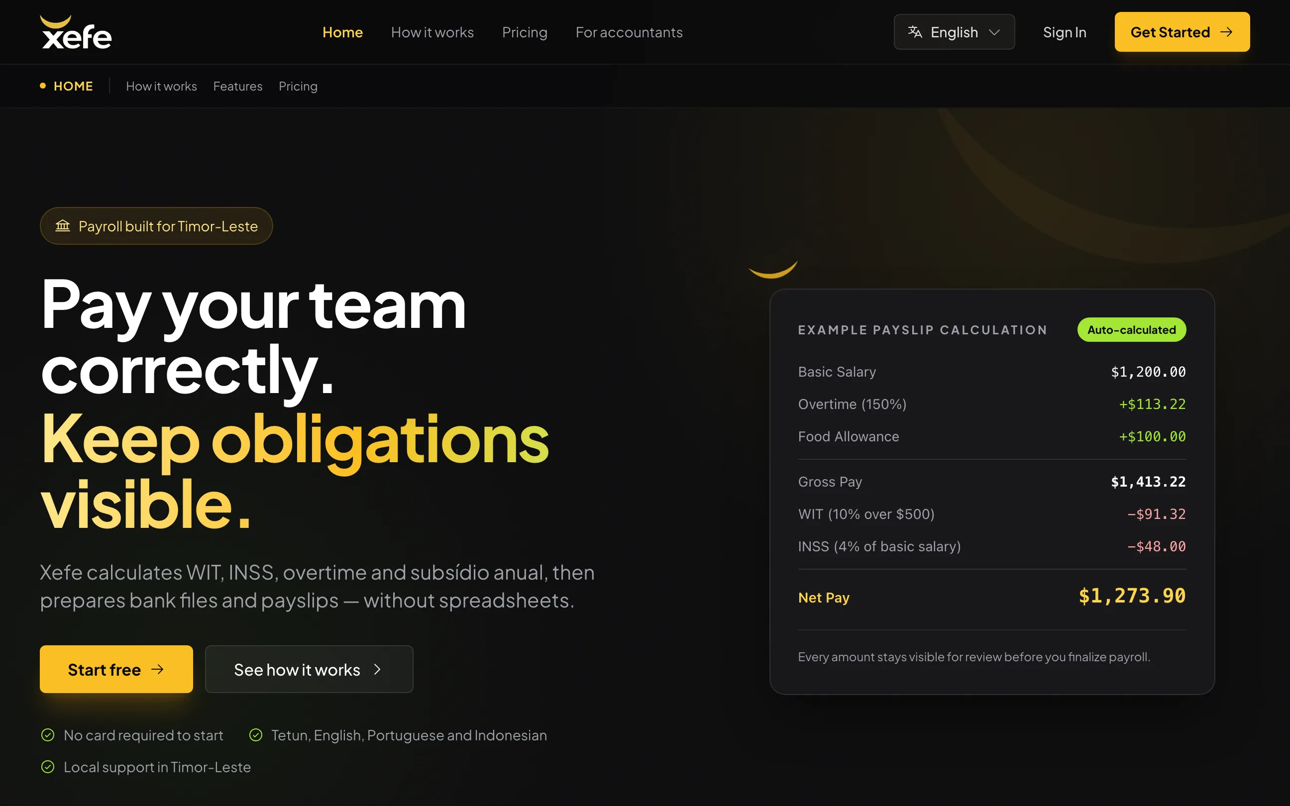 Xefe — HR, payroll & accounting built for Timor-Leste